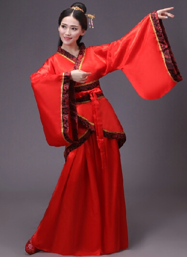 Китайская женщина в плате в стиле ханфу-chinese woman in hanfu dress