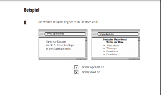 Start Deutsch Test  Teil 2 Lesen Was Ist Die Richtige Website