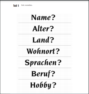 Start Deutsch Test Sprechen Teil 1 Sich Vorstellen