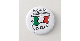 Button With Italian Flag Io Parlo Italiano E Tu