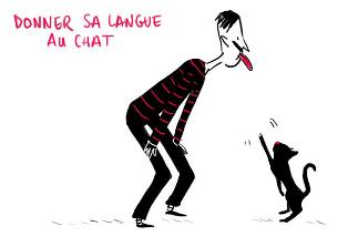 French Idiom Donner Sa Langue Au Chat
