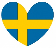 Heart Flag Of Sweden