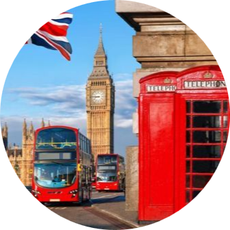 London Phone Booth English Flag Double Decker Bus Big Ben