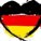 Round Heart Flag Of Germany