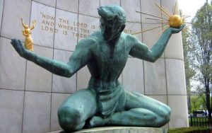 The Spirt Of Detroit Statue