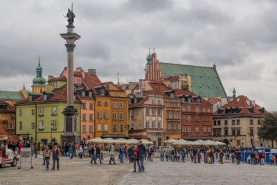 Town Square In Warsaw Poland