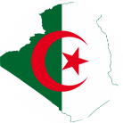 Map Of Algeria Flag